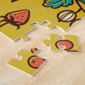 枝の果実、シームレスな自然パターン。 ジグソーパズル (側面)