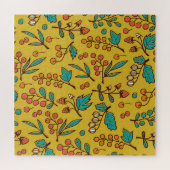 枝の果実、シームレスな自然パターン。 ジグソーパズル (横)