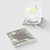 枝の白頭鷲 ストーンコースター (横)