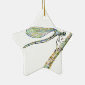 枝の眩ますトンボ セラミックオーナメント (右)