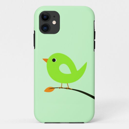 枝の緑の鳥 Case-Mate iPhoneケース (裏面)