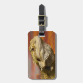 枝の髭があるドラゴン(Pogona Vitticeps)、 ラゲッジタグ (正面縦)