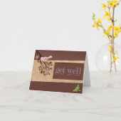 枝の鳥は健康なカードをすぐに得ます カード (黄色い花)