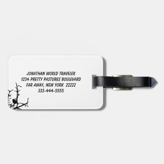 枝の鳥 ラゲッジタグ (裏面横)