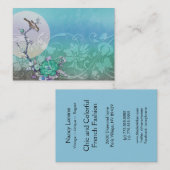 枝の鳥: 芸術的な水 名刺 (正面/裏面)