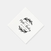 枝はっきりしたモノグラ結婚ム スタンダードカクテルナプキン (角)