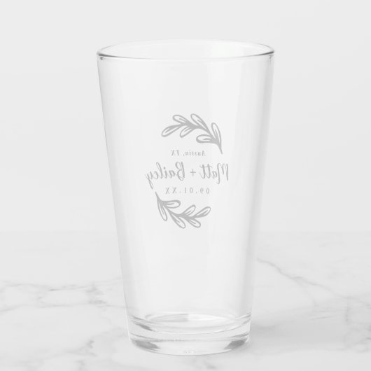 枝はっきりしたモノグラ結婚ム タンブラーグラス (裏面)
