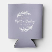 枝はっきりしたモノグラ結婚ム |薄紫 缶クーラー (正面)