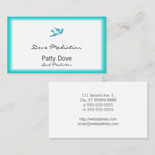 枝を持つ鳩 名刺 (正面/裏面)