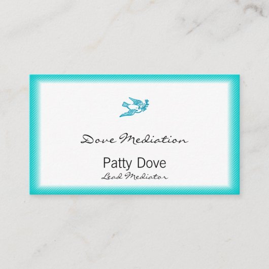 枝を持つ鳩 名刺 (正面)