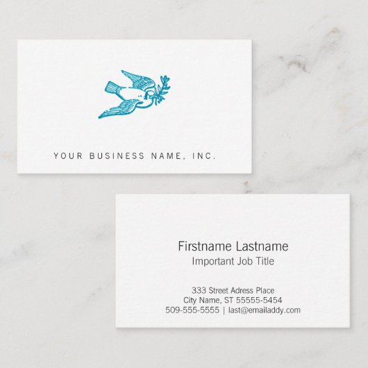 枝を持つ鳩 名刺 (正面/裏面)