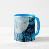 "枝を通して：青い目"マグカップ マグカップ (正面右)