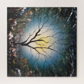 枝を通る満月の光 ジグソーパズル (横)