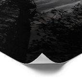 枝を通る満月 ポスター (角)