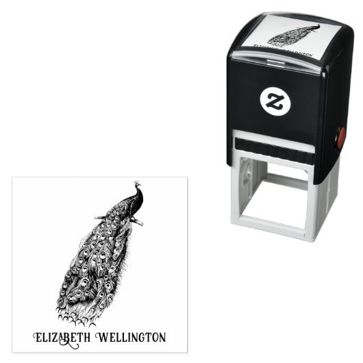 枝エレガント名の孔雀 セルフインキングスタンプ (インサイチュ)