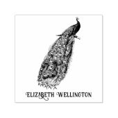 枝エレガント名の孔雀 セルフインキングスタンプ (デザイン)