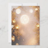 枝エレガント灯素朴婚約 招待状 (裏面)