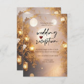 枝エレガント灯素朴披露宴 招待状 (正面/裏面)