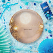 枝エレガント灯素朴 ペーパープレート (パーティー)