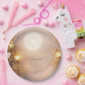 枝エレガント灯素朴 ペーパープレート (パーティー)