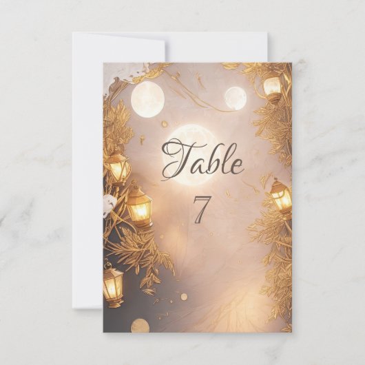 枝エレガント灯素朴 招待状 (正面)