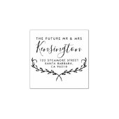 枝エレガント |今後のミセス・差出人住所 ラバースタンプ (インプリント)