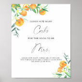 枝オレンジ - 何個の栓を推測 ポスター (正面)