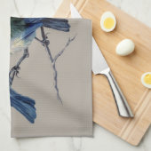 枝カスタマイズに美しいヴィンテージアートブルーバード キッチンタオル (四つ折り)
