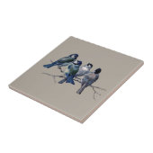 枝カスタマイズに美しいヴィンテージアートブルーバード タイル (側面)