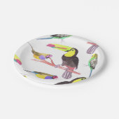 枝カラフルに浮かぶ愛鳥 ペーパープレート (アングル)