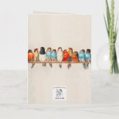 枝カラフルに祝いの鳥 カード (裏面)