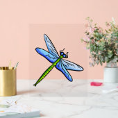 枝カラフルの上のトンボ アクリルサイン (ウェディング)