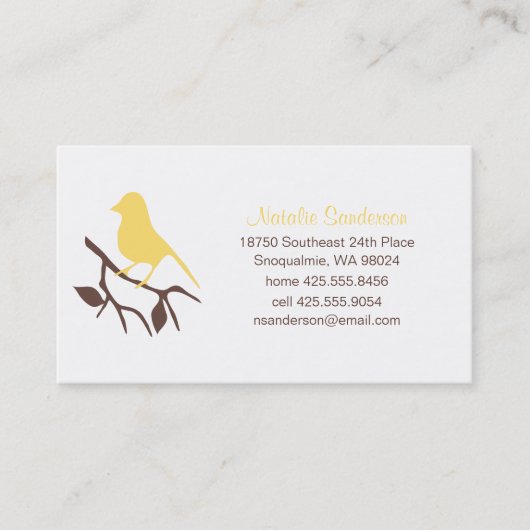 枝テレホンカードの鳥 コーリングカード (正面)