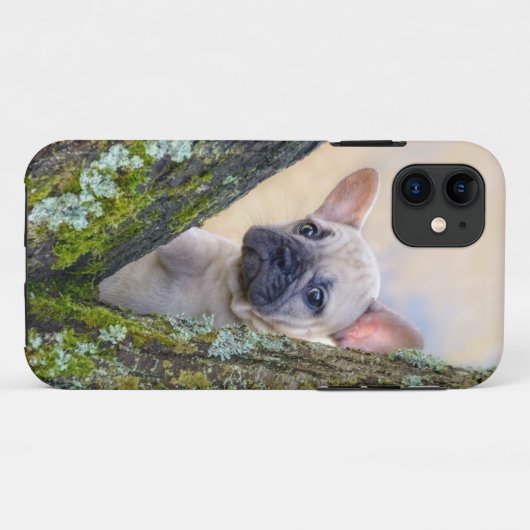 枝フランスのフォークでかわいい犬の子犬 Case-Mate iPhoneケース (裏面(横))