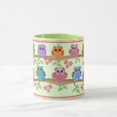 枝マグのかわいいフクロウ マグカップ (中央)