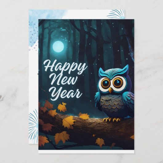 枝マンガに隠れたハッピーニューイヤー シーズンカード (正面/裏面)