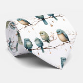 枝上の幻想的な鳥 永遠のエレガンス ネクタイ (ロール)