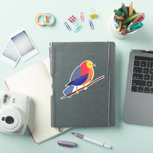 枝上の鳥の色彩のセレナーデ シール (iPadカバー)