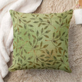 枝付き緑のシェードと離れ クッション (ブランケット)