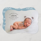 枝写真の誕生の発表をもたらすこと サンキューカード (正面/裏面)