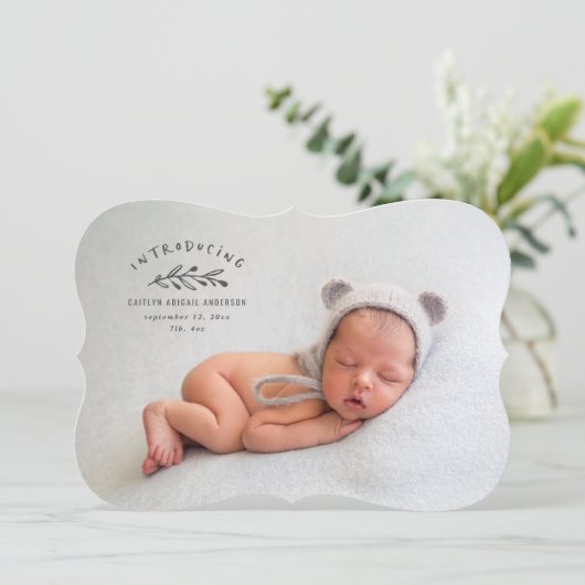 枝写真の誕生の発表をもたらすこと サンキューカード (スタンド正面)