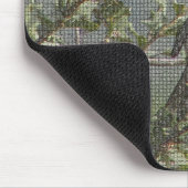 枝写真モザイクパターン自然上のスパロウ マウスパッド (コーナー)