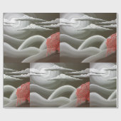 枝分かれする赤い木 ラッピングペーパー (フラット)