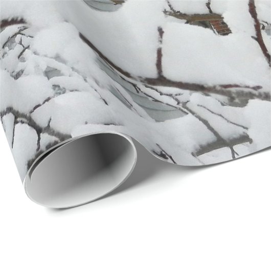 枝包装紙の雪 ラッピングペーパー (ロールコーナー)