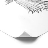 枝垂れ柳の妖精と猫 ポスター (角)