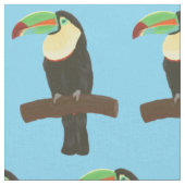 枝布カラフルにトカンの鳥 ファブリック (クローズアップ)