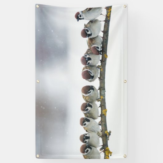 枝旗の鳥 横断幕 (縦)