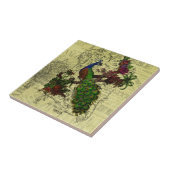 枝服装およびギフトのヴィンテージの孔雀 タイル (側面)