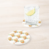 枝柄の漫画の小さなフクロウ コースター (側面)