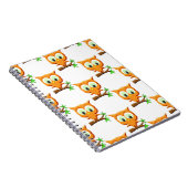 枝柄の漫画の小さなフクロウ ノートブック (右側)